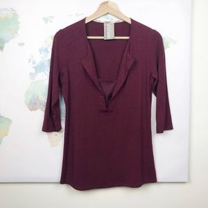 Dolan Left Coast Slub Knit Top Size Small